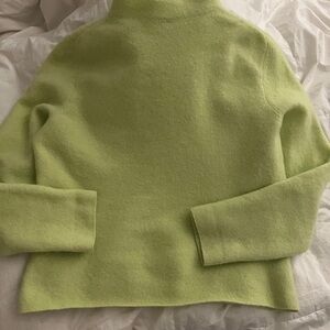 Margaret O'Leary Light Green Turtleneck Sweater